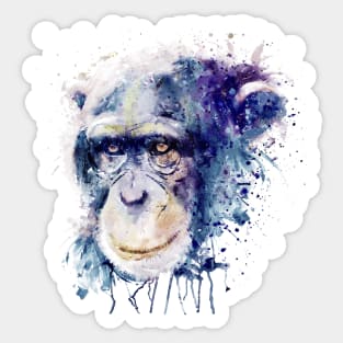 Watercolor Chimpanzee Sticker